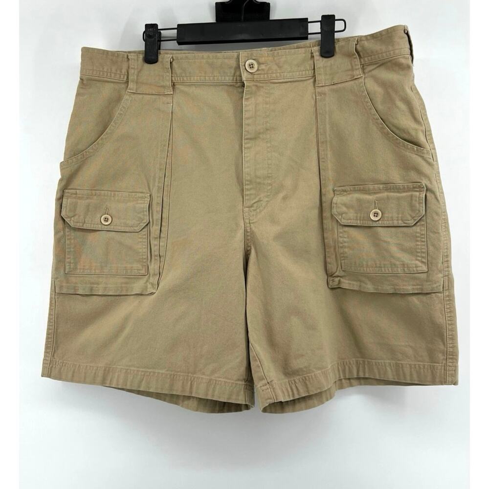 L.L.Bean Men's Cargo Shorts Size 38 Tan Khaki GorpCore Comfort Stretch